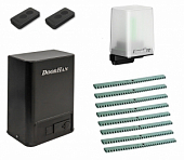 Автоматика для откатных ворот SLIDING-800PROKIT-L8, комплект: привод, 2 пульта, лампа, 8 реек